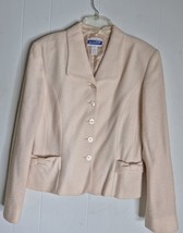 VTG Light Peach Short Wool Blend Blazer Women&#39;s Size 8 - $364.37 MXN