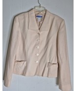 VTG Light Peach Short Wool Blend Blazer Women&#39;s Size 8 - $364.37 MXN