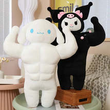 Sanrio Muscle Plush My Melody Toys Kuromi Cinnamoroll Peluches Dolls Kawaii Room - £7.08 GBP+