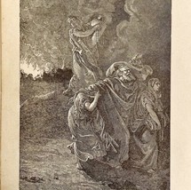 1888 Burning of Sodom and Gomorrah Victorian Print 1st Edition Bible DWN9E - £54.91 GBP