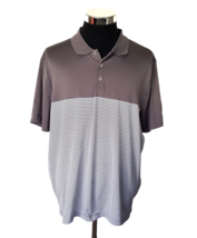 Great Northwest Polo Shirt Men&#39;s X-Large Gray White Stripes Activewear Casual - $13.46