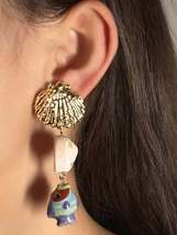 Seashell Drop Earrings - $15.74