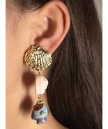Seashell Drop Earrings - $23.67 CAD