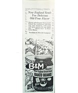 New England Brick Oven Baked Beans B&amp;M Genuine Country 1947 Vintage Prin... - $13.73 CAD