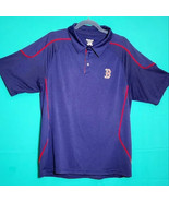 Reebok Polo Shirt Men Size Large Boston Red Sox Blue Athletic lightweight - $12.20