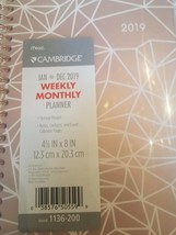 Mead Cambridge 2019 Werkly Monthly Planner - £6.96 GBP