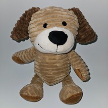 Dan Dee Brown Ribbed Puppy Dog Plush 12&quot; Stuffed Animal Toy Corduroy 2009 - £19.74 GBP