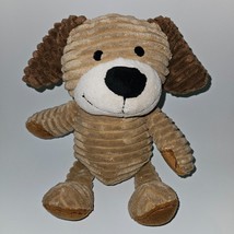 Dan Dee Brown Ribbed Puppy Dog Plush 12&quot; Stuffed Animal Toy Corduroy 2009 - £18.44 GBP