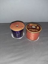 Halloween Wired Edged Ribbon Orange 9 ft and Purple Spider Webs 4 yd - $9.99