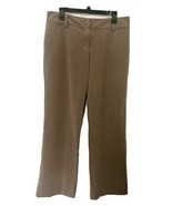 AB Studio Womens 8 Townsend Taupe Straight Leg Flat Front Mid Rise Dress Pants - $11.95