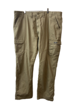 Wrangler Relaxed Fit Mens Khaki Chino Cargo Plants 44 x 32 Tan - $18.63