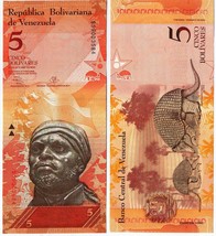 VENEZUELA  2013  UNC 5 Bolivares Banknote Paper Money Bill P-89e - $1.25