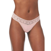 No Boundaries Women&#39;s Micro Lace Thong Panties Size X-SMALL Dusty Rose - £8.39 GBP