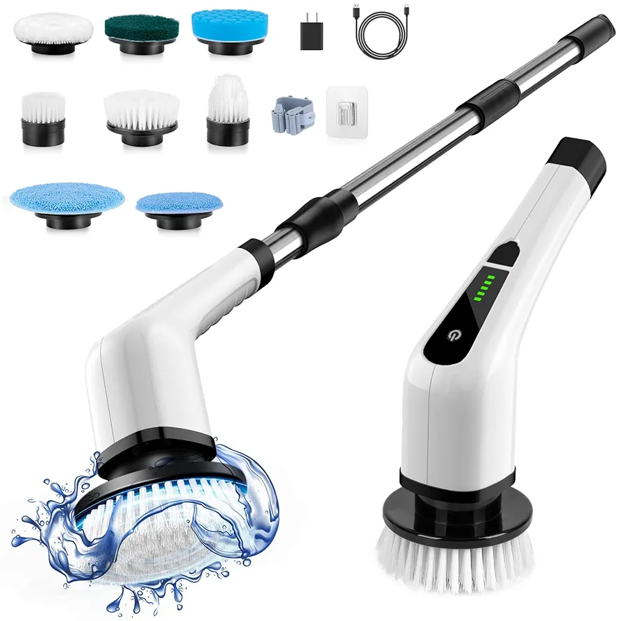 Electric Spin Scrubber, Cordless Cleaning Brush Scrubber for Home, 8 Rep... - $60.47 CAD