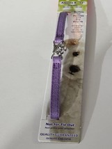 Lil Pals By Coastal Pet Products Purple Princess Crown Dog Collar 8-12&quot; - £7.70 GBP