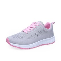 Breathable Mesh Flat Shoes For Women Fashion Casual Sneakers Trainers Ladies Fla - £30.94 GBP