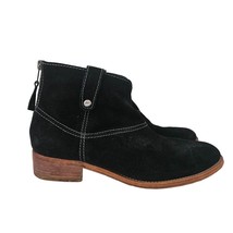 Johnston &amp; Murphy Black Stephanie Stiched Suede Booties Womens 8.5 9 - £31.06 GBP