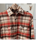 Timberland Orange Brown Plaid Button Up Heavyweight M - €18,53 EUR