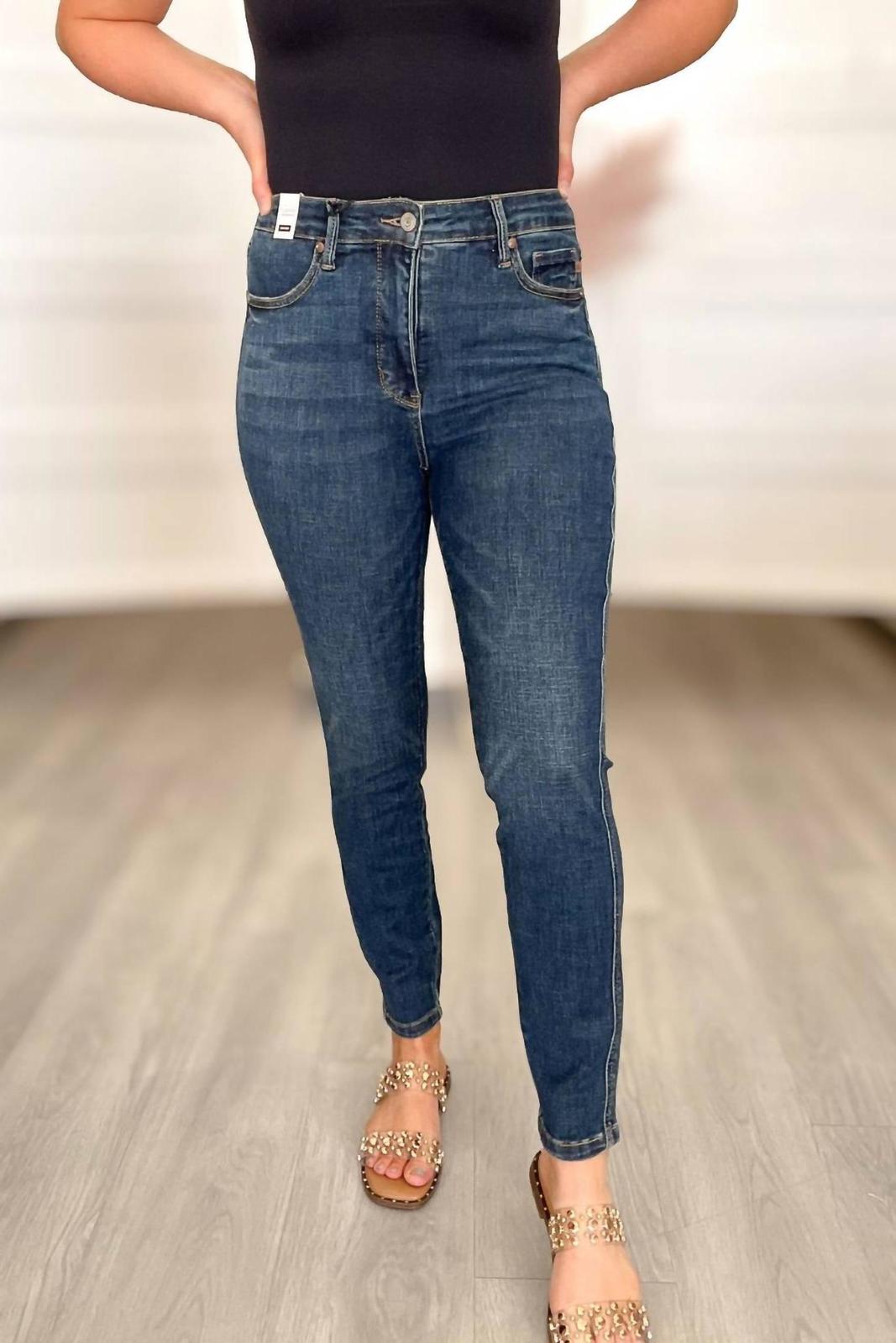 Judy Blue alice mid-rise tummy control vintage skinny Dark Wash - $42.00