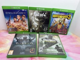 Lot of 5 - Microsoft Xbox One Games Civilization VI, Borderlands 3, Diab... - $29.69