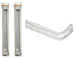 Double Curtain Rod 2&#39;&#39; Dia x 28&#39;&#39; To 48&#39;&#39; L Steel, White - Kenney KN521 ... - €20,52 EUR