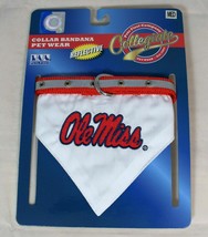 NCAA University of Mississippi Ole Miss Pet Reflective Bandana Collar -(M) - £8.74 GBP