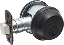 Schlage Single Cylinder Keyed Entry Deadbolt B60N622 Matte Black - $26.04