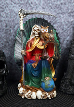 Ebros LED Light Seated 7 Powers Holy Death Santa Muerte Rainbow Tunic Figurine - £51.53 GBP