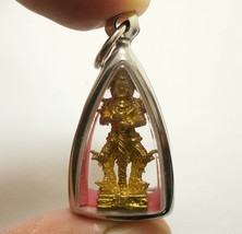 Thao Wessuwan Small Pendant Magic Yant Asura Deva Wealthy King Lord of all Treas - £34.99 GBP