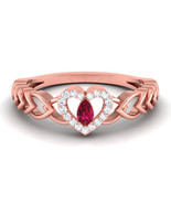 Love and Affection Represent Heart Engagement Ring Valentine's Day Gift For Her - $869.99