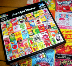 Jigsaw Puzzle 1000 Pieces Just Add Water Vintage And New Drinks Collage Complete - £11.64 GBP
