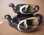 Royal Sealy Redware Stacking Ducks 2pc Ceramic Tea Pot Creamer Hand Painted - $18.07