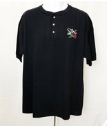 Sting T-Shirt Concert Tour Henley Jersey Rose Authentic Black sz XLarge ... - £35.67 GBP