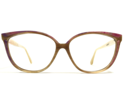 Vintage Buffalo Horn Eyeglasses Frames 27-3/009 Purple Brown Pink 56-16-135 - £217.48 GBP