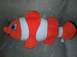 Kellytoy Clownfish Clown Tropical Fish Plush 24&quot; Orange White Stripes 2016  - £25.69 GBP