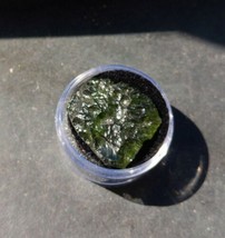 Moldavite, Czek Tektite Genuine 4.7g 1.25&quot; X 1&quot; Genuine Gemstone Green M... - $246.71