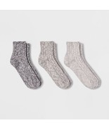 Women&#39;s 4-10 Slub 3pk Ankle Socks Universal Thread - Black/Gray - $17.76 CAD