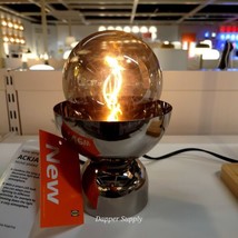 Ikea ACKJA Table Lamp Nickel Plated Mirrored 6x6" Bowl-Shaped New - $34.63