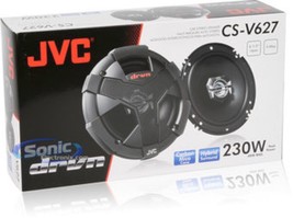 SEALED NEW JVC CS-V627 6.5&quot; 2-Way Carbon Mica Auto Car Speaker Pair 230W 6 1/2&quot; - £28.07 GBP