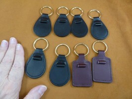 (FOB-1) Leather keychain fob 8 Fobs black + burgundy Hoffman Mint lot keychains - £27.64 GBP