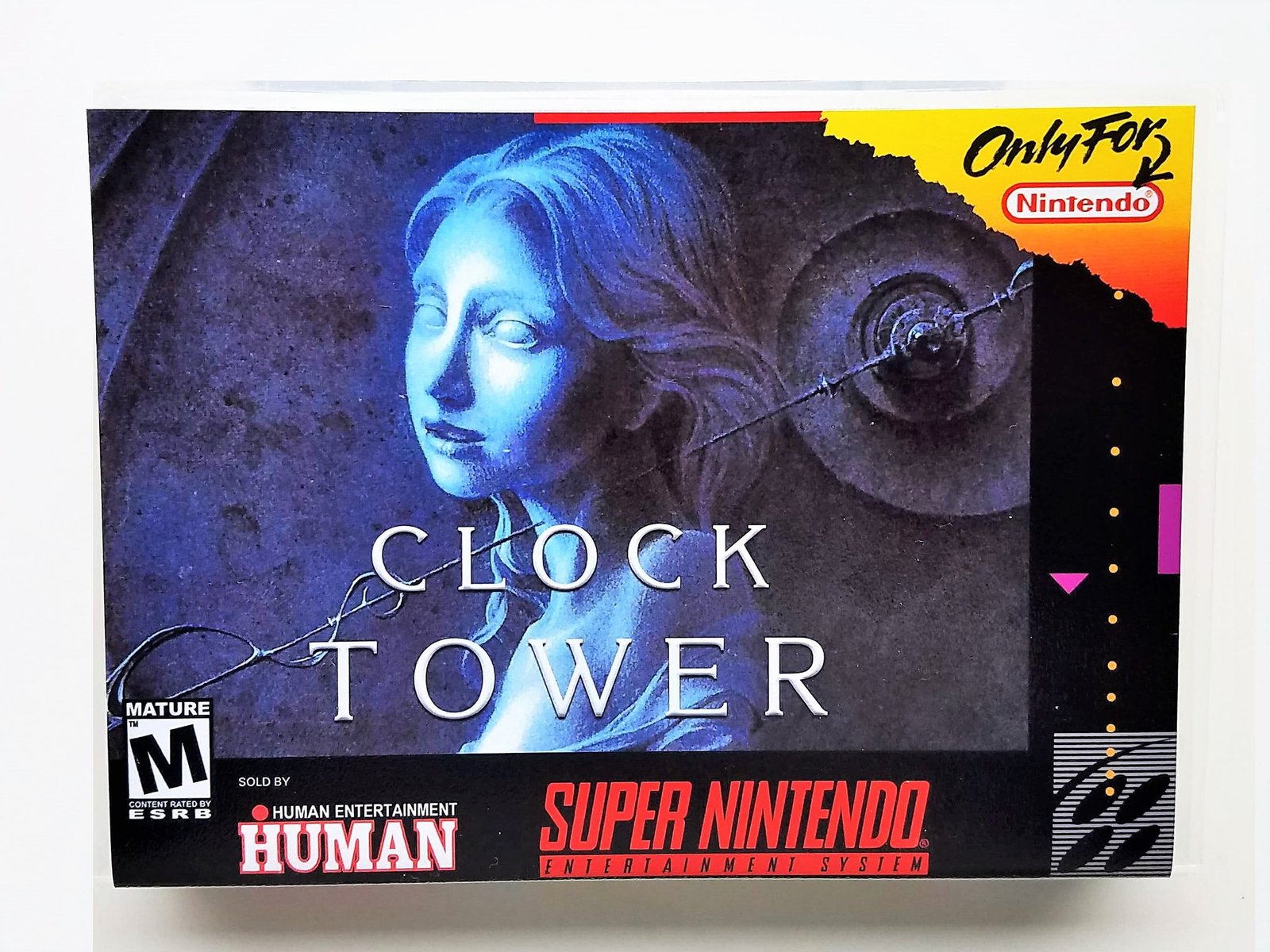 Clock Tower Game / Case Horror SNES Super Nintendo (English Translated) USA