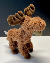Gund Moose Plush Brown Stuffed Animal Antlers Toy 8&quot;  Morie Jr Bendable - £7.98 GBP