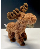 Gund Moose Plush Brown Stuffed Animal Antlers Toy 8&quot;  Morie Jr Bendable - £7.61 GBP