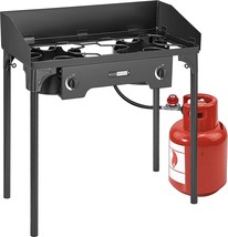VIVOHOME Double Burner Stove, Heavy Duty Outdoor Dual Propane with Winds... - $168.99