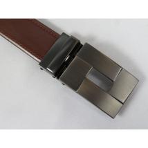 Men VALENTINI Leather Track Belt Adjustable Removable Buckle V522 Amber image 5