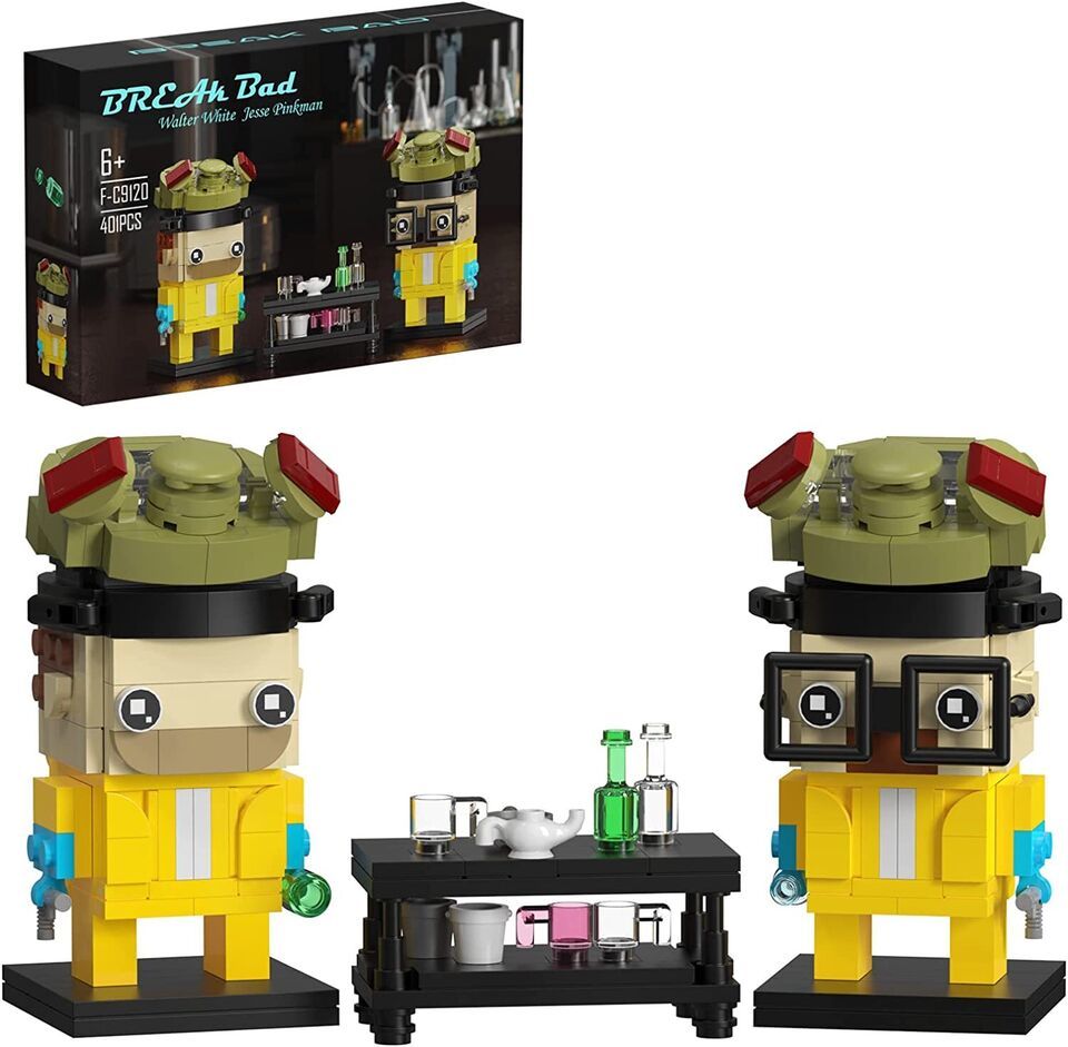DIY Model Building Blocks Set for Walter White and Jesse Pinkman MOC Bri... - $27.71