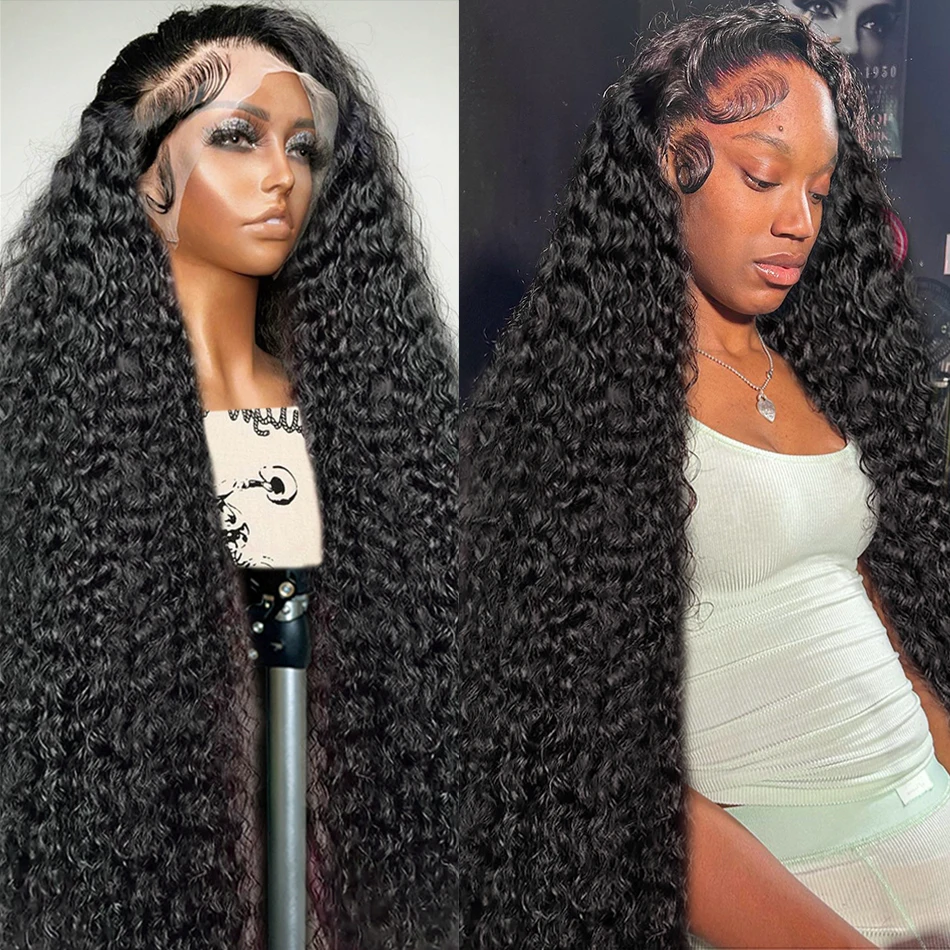 40 Inch Glueless Loose Deep Wave 13x6 Lace Frontal Wig Human Hair Brazili - £37.56 GBP+