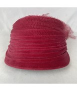 Vintage Davison’s Pink Cloche Hat With Mesh Tie 50’s 60’s Hipster Throwback - $889.33 MXN