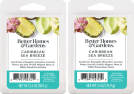 Better Homes and Gardens Scented Wax Cubes 2.5oz 2-Pack (Caribbean Sea B... - £9.47 GBP