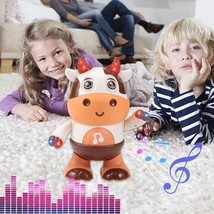 Baby Cow Musical Toys Dancing Walking Baby Cow Toy with Music and LED Lights h8 - £23.27 GBP